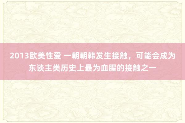 2013欧美性爱 一朝朝韩发生接触，可能会成为东谈主类历史上最为血腥的接触之一