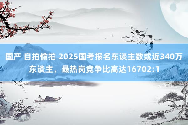 国产 自拍偷拍 2025国考报名东谈主数或近340万东谈主，最热岗竞争比高达16702:1