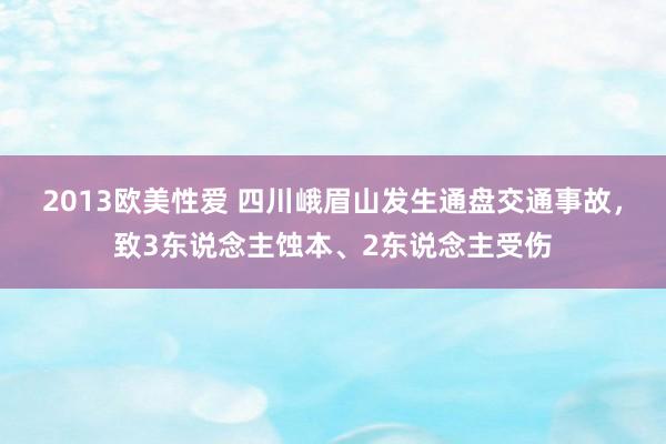 2013欧美性爱 四川峨眉山发生通盘交通事故，致3东说念主蚀本、2东说念主受伤