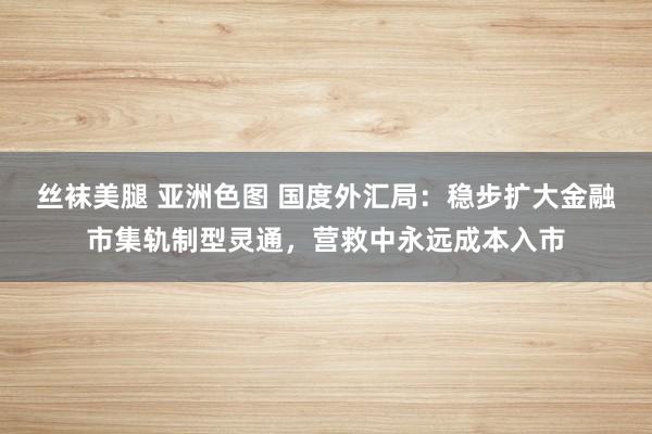 丝袜美腿 亚洲色图 国度外汇局：稳步扩大金融市集轨制型灵通，营救中永远成本入市