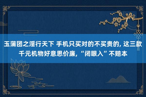 玉蒲团之淫行天下 手机只买对的不买贵的， 这三款千元机物好意思价廉， “闭眼入”不赔本