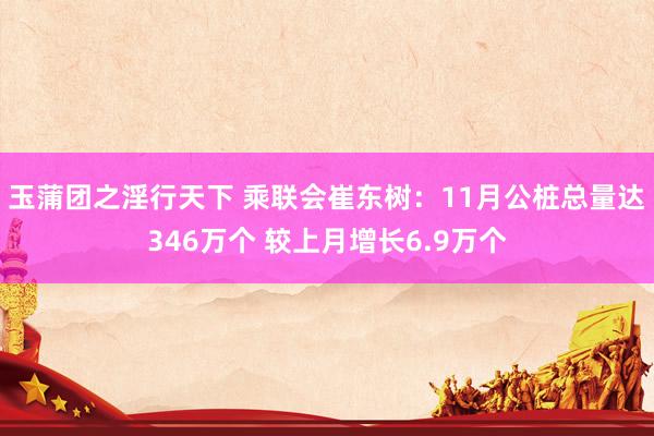 玉蒲团之淫行天下 乘联会崔东树：11月公桩总量达346万个 较上月增长6.9万个