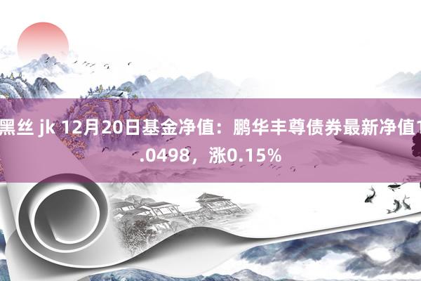 黑丝 jk 12月20日基金净值：鹏华丰尊债券最新净值1.0498，涨0.15%