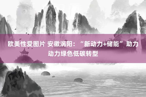 欧美性爱图片 安徽涡阳：“新动力+储能” 助力动力绿色低碳转型