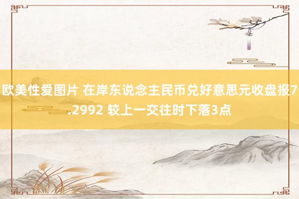 欧美性爱图片 在岸东说念主民币兑好意思元收盘报7.2992 较上一交往时下落3点