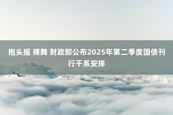 抱头摇 裸舞 财政部公布2025年第二季度国债刊行干系安排