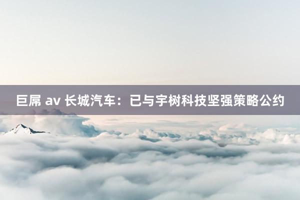 巨屌 av 长城汽车：已与宇树科技坚强策略公约