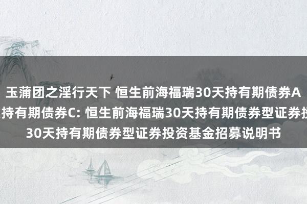 玉蒲团之淫行天下 恒生前海福瑞30天持有期债券A,恒生前海福瑞30天持有期债券C: 恒生前海福瑞30天持有期债券型证券投资基金招募说明书