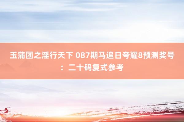 玉蒲团之淫行天下 087期马追日夸耀8预测奖号：二十码复式参考