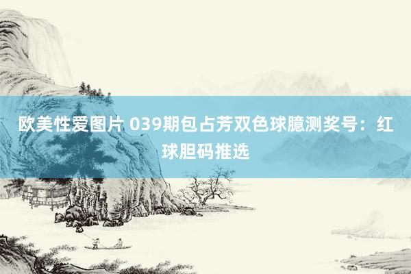 欧美性爱图片 039期包占芳双色球臆测奖号：红球胆码推选