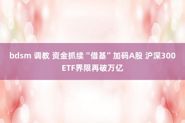 bdsm 调教 资金抓续“借基”加码A股 沪深300ETF界限再破万亿