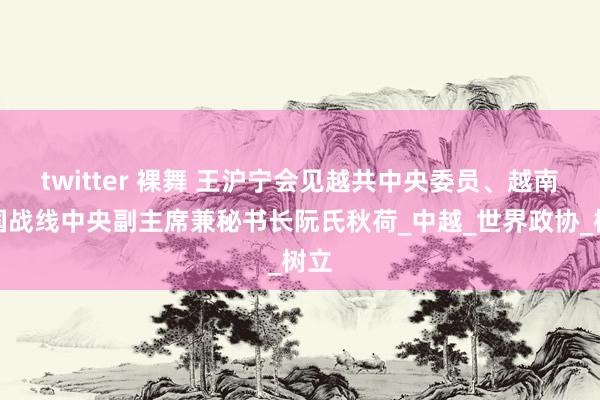 twitter 裸舞 王沪宁会见越共中央委员、越南故国战线中央副主席兼秘书长阮氏秋荷_中越_世界政协_树立