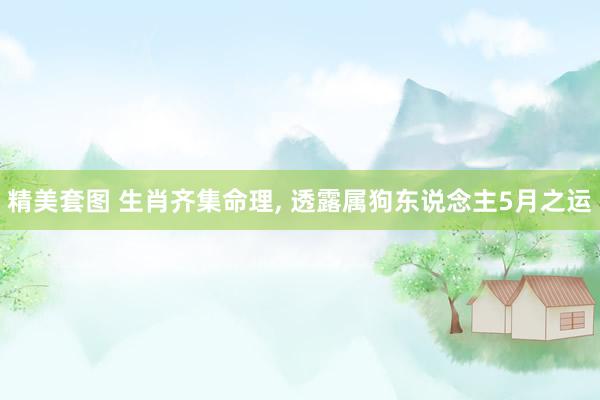 精美套图 生肖齐集命理， 透露属狗东说念主5月之运